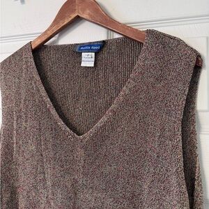 Austin Reed Women's Multicolor V-Neck Sweater Vest